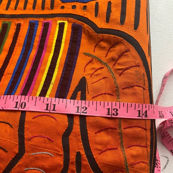 Colombian Leather And Fabric Purse Handbag Vintage? - Picture 9 of 11